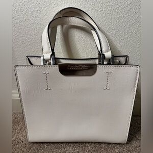 Calvin Klein Cream Structured Satchel